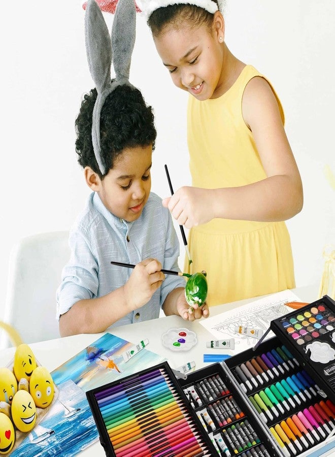 Trocshop Kids Art Set, 145 Pieces, Mermaid Theme Storage Case, Drawing and Painting Supplies with Oil Pastel, Water Colour, Colour Pencils, Sketch Pens - Image 4